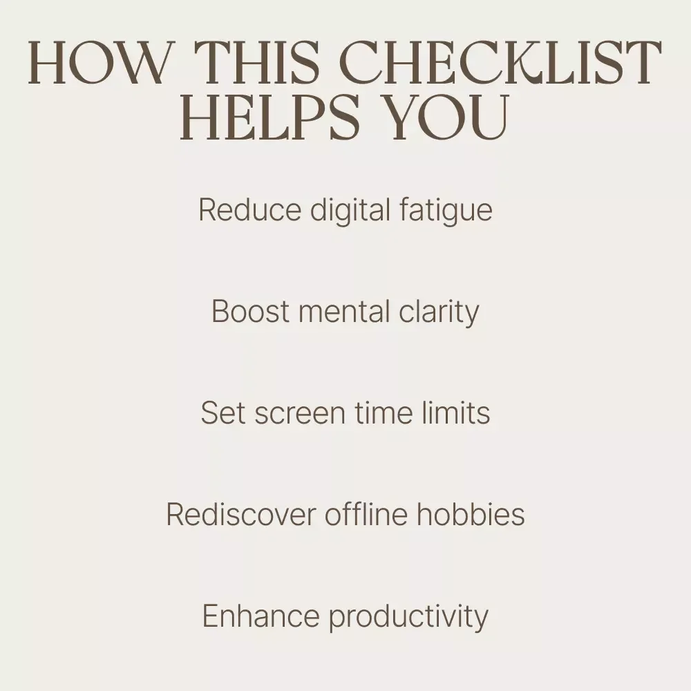 The Great Digital Reset Checklist: A Step-by-Step Guide for a Peaceful Digital Detox
