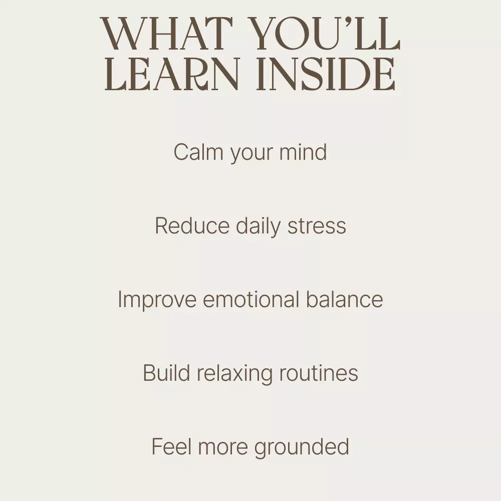 Find Your Calm: Simple Ways to Melt Stress Away | Stress Reduction Activities Guide for Daily Relaxation & Mindfulness