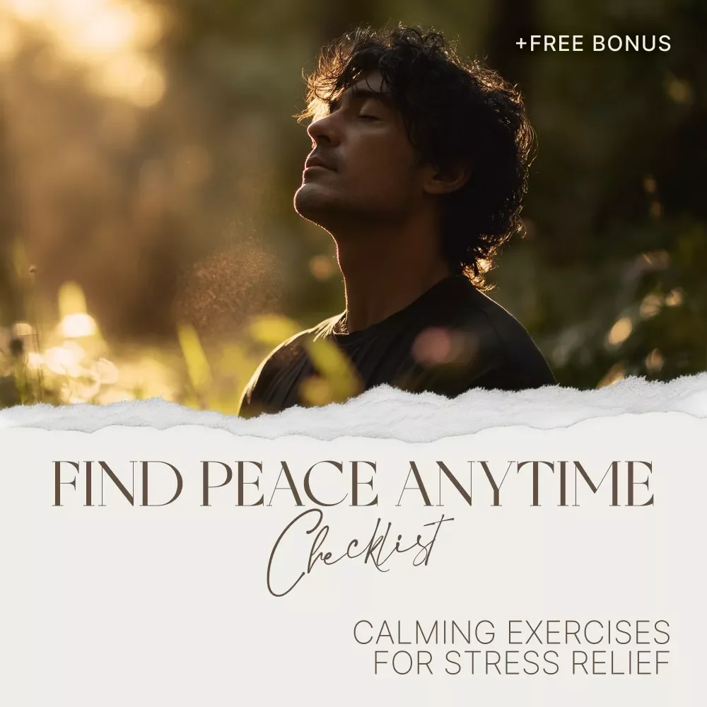 Your Ultimate Checklist to Find Peace Anytime – Printable Calm Guide, Daily Peace Checklist, Simple Calming Exercises for Stress Relief