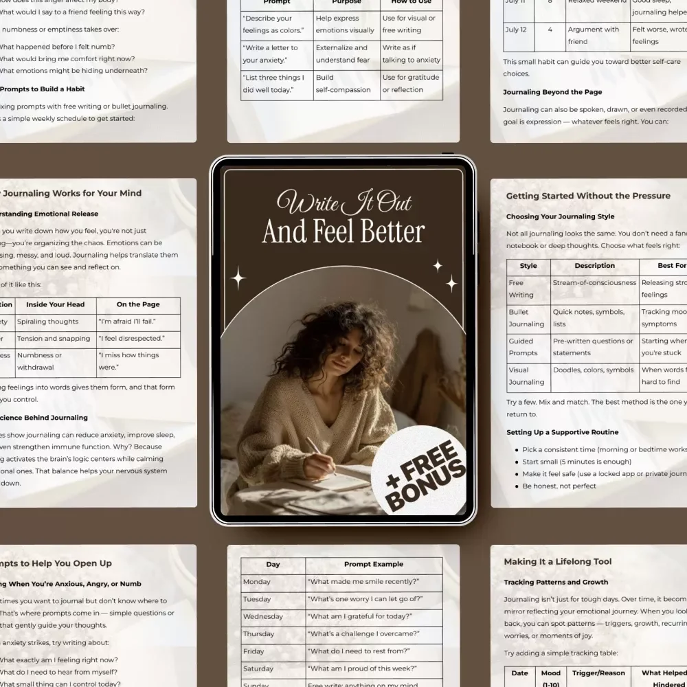Write It Out and Feel Better – Guided Journal for Emotional Healing, How to Journal Your Feelings for Mental Health, Digital Download Guide