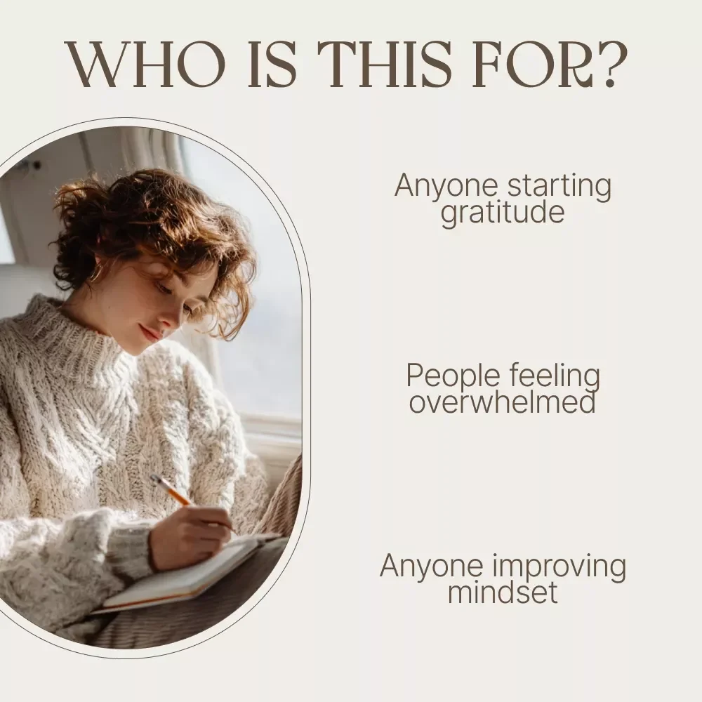 Gratitude Made Easy with This Feel-Good Checklist – Simple Gratitude Journal Prompts for Mental Health, Daily Mindfulness & Positive Habit Builder