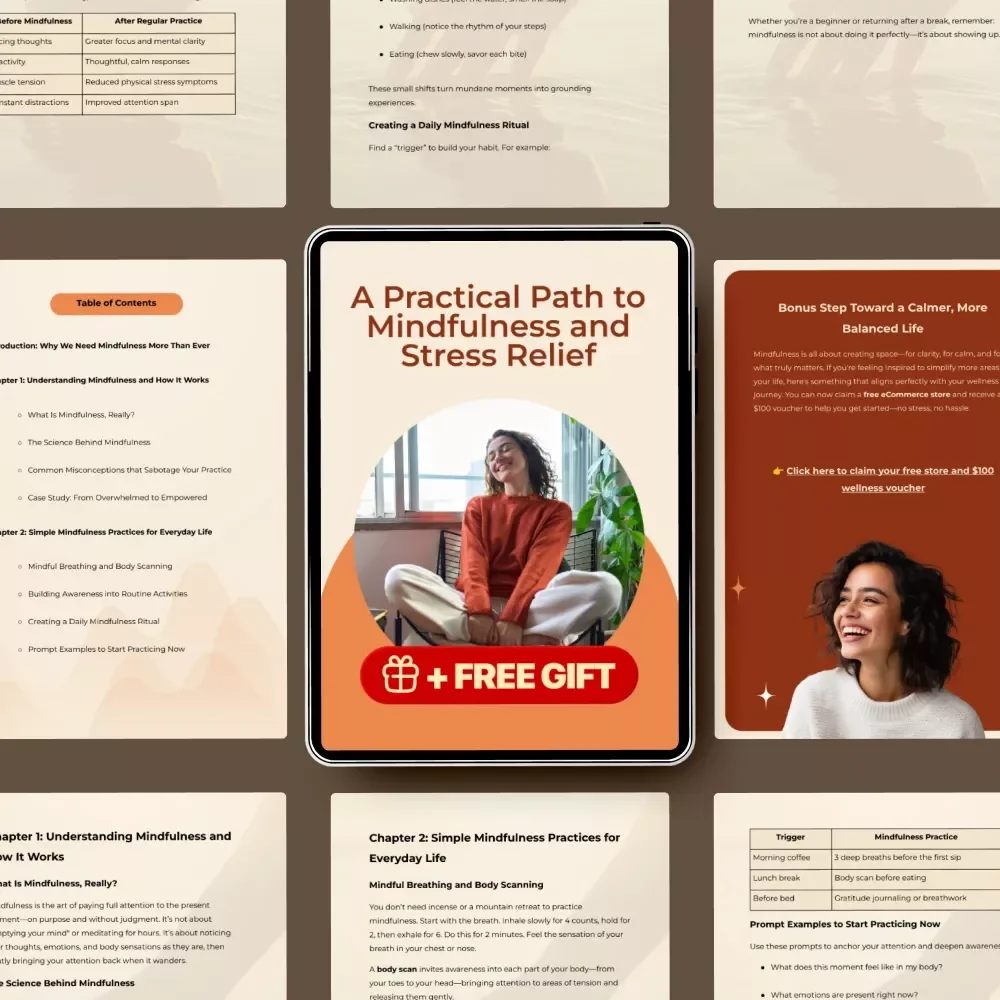 A Practical Path to Mindfulness and Stress Relief Guide - Digital Download for Mindfulness and Stress Reduction