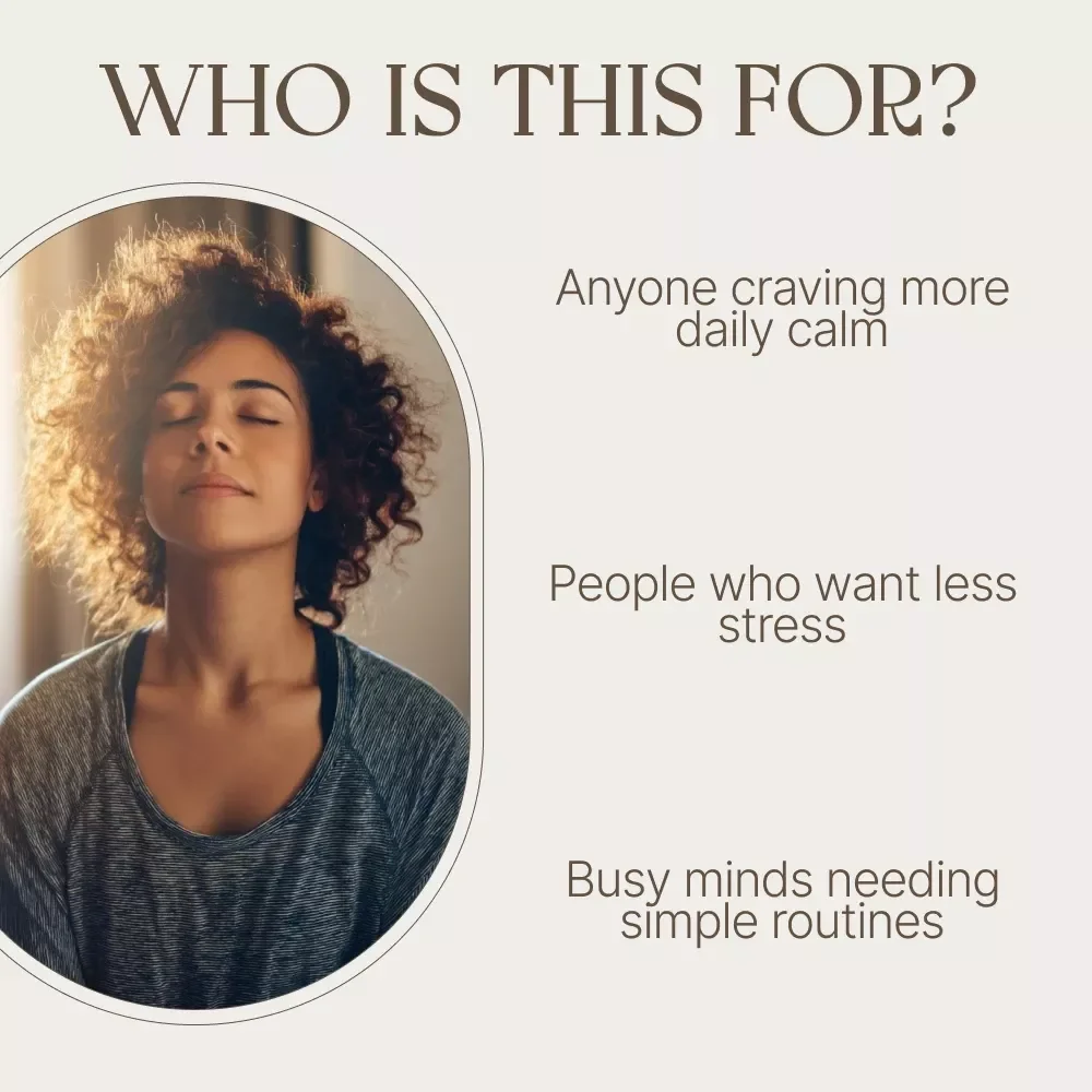 Your Calm Life Action Checklist – Daily Meditation and Relaxation Routine, Stress Relief Checklist, Mindful Living Digital Download