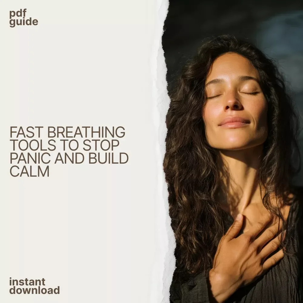 Simple Ways to Stop Panic in Its Tracks – Practical Guide with Breathing Exercises for Panic Attacks, Instant Calm Techniques, Digital Download