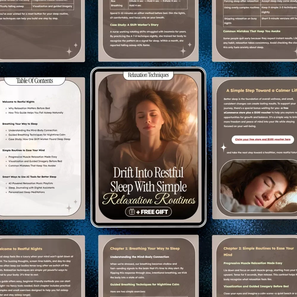 Drift into Restful Sleep with Simple Relaxation Routines | Digital Sleep Guide with Relaxation Techniques for Sleep, Calm Bedtime Habits & Natural Nighttime Relief