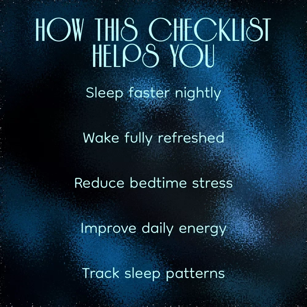 The Ultimate Checklist to Relax and Recharge – Your Step-by-Step Guide on How to Increase Restful Sleep | Digital Download