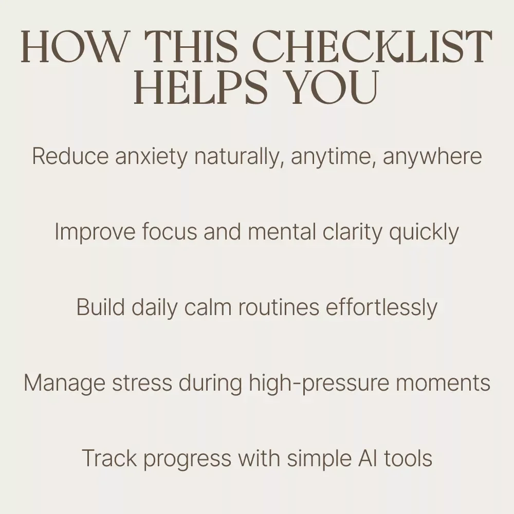 Breathe Easy Checklist to Reclaim Calm and Confidence – Digital Download, Breathwork Guide for Anxiety Relief, Daily Mindfulness & Stress Management