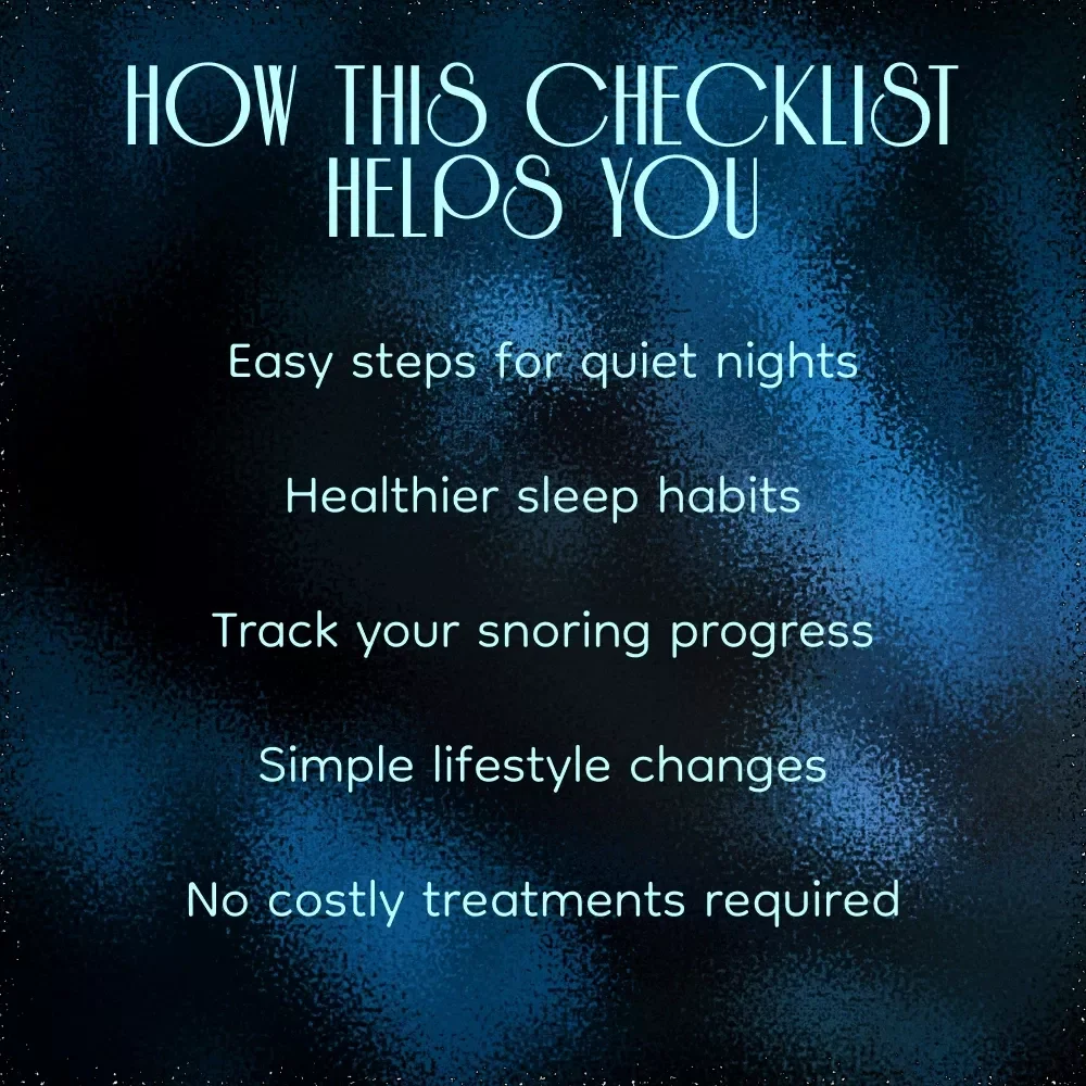 Your Step-by-Step Checklist to Stop Snoring: How to Stop Snoring Permanently