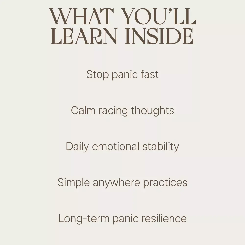 Simple Ways to Stop Panic in Its Tracks – Practical Guide with Breathing Exercises for Panic Attacks, Instant Calm Techniques, Digital Download