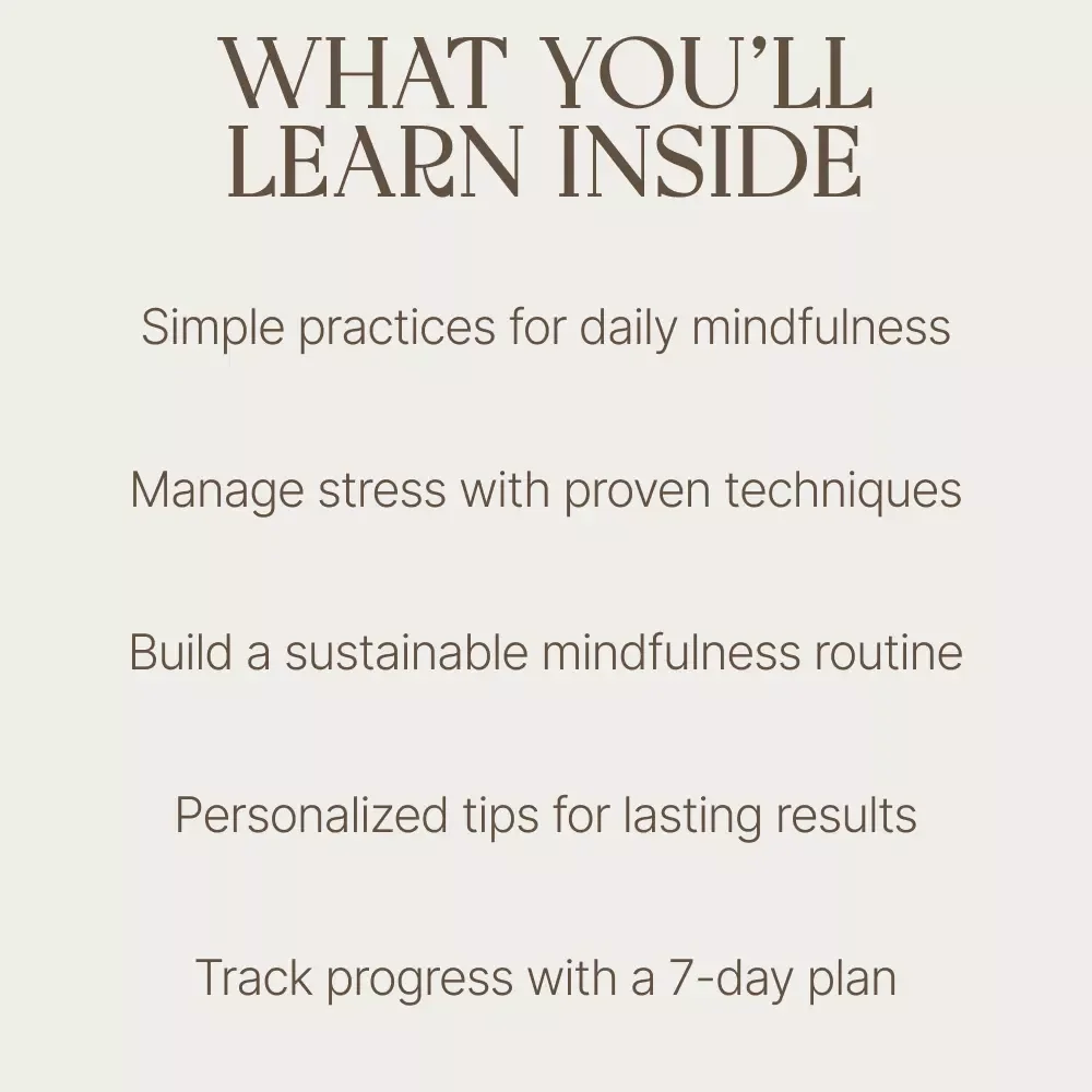 A Practical Path to Mindfulness and Stress Relief Guide - Digital Download for Mindfulness and Stress Reduction