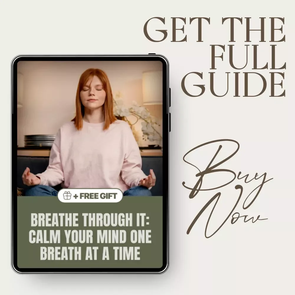 Breathe Through It: Calm Your Mind One Breath at a Time – Anxiety Relief Breathing Guide, Breathwork eBook, Nervous System Reset, Mindfulness & Stress Relief Digital Download