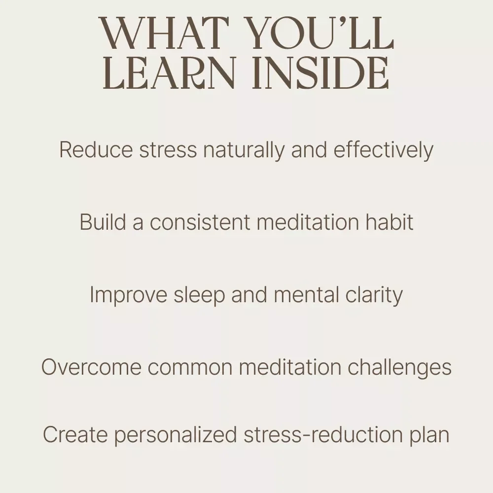 Your Guided Journey to Stress Reduction Through Meditation – Digital Download eBook, Stress Relief Guide, Mindfulness & Meditation Techniques for Anxiety, Relaxation, and Personal Growth