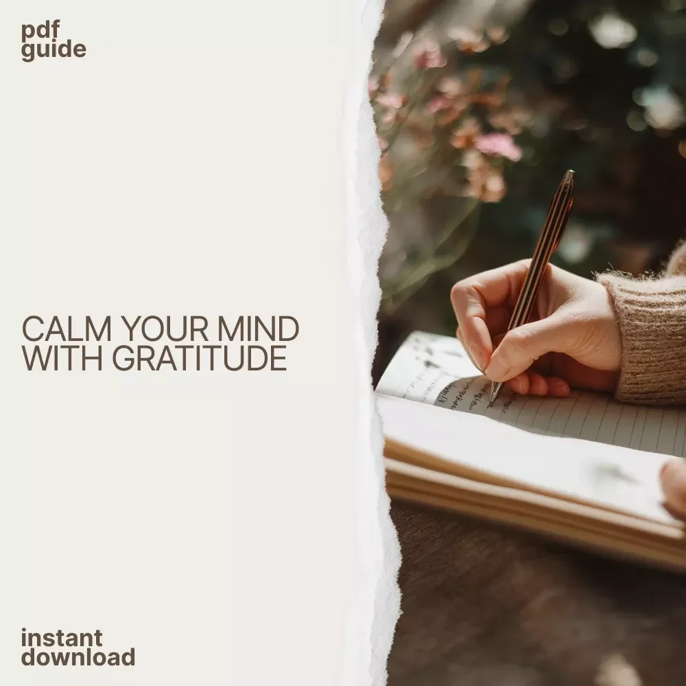 Unlocking Peace Through Gratitude Journaling – Guided Digital Journal for Calm & Clarity | Mindfulness Guide with Gratitude Journal Prompts for Mental Health