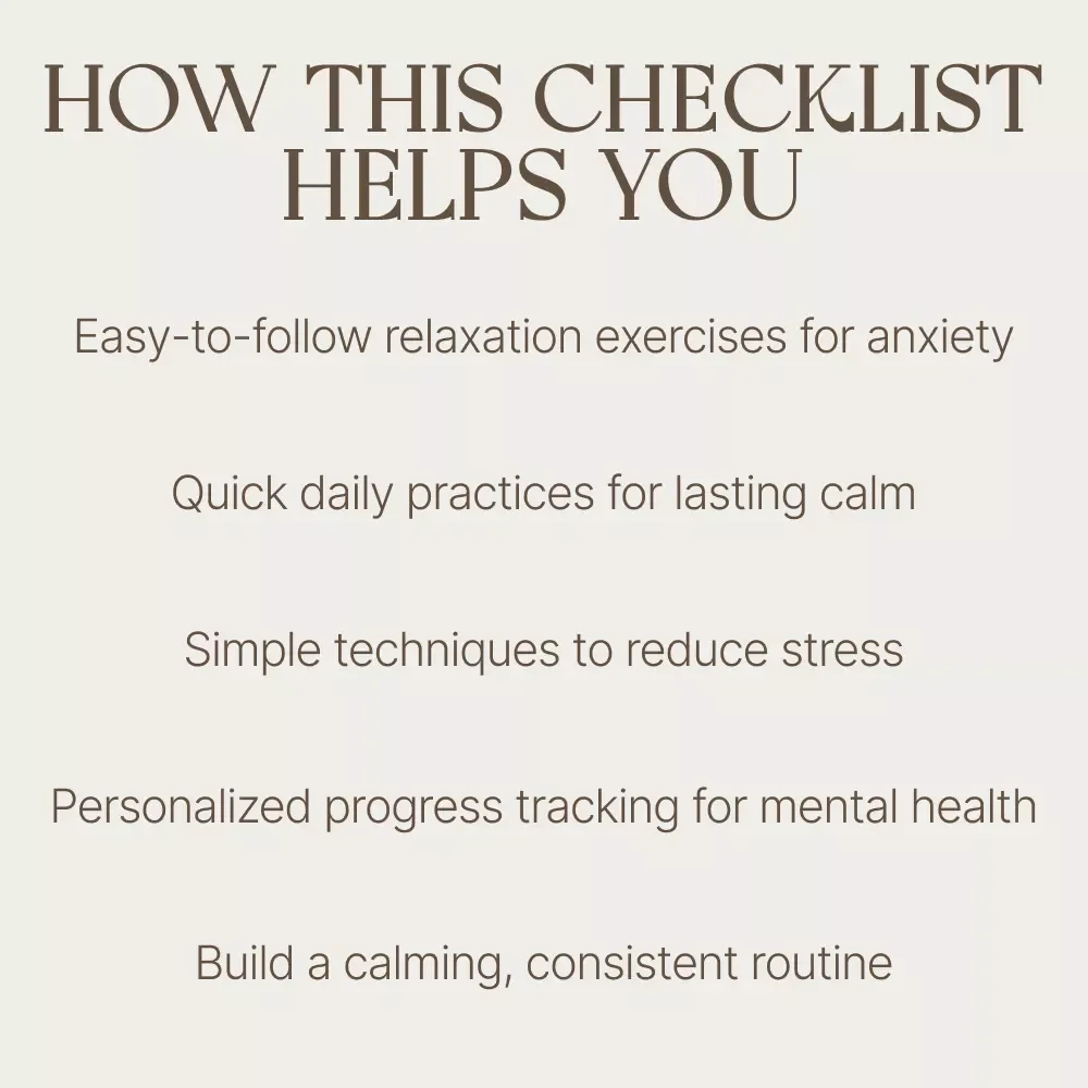 Feel-Good Checklist for a Calmer Mind and Happier You - Relaxation Exercises for Anxiety