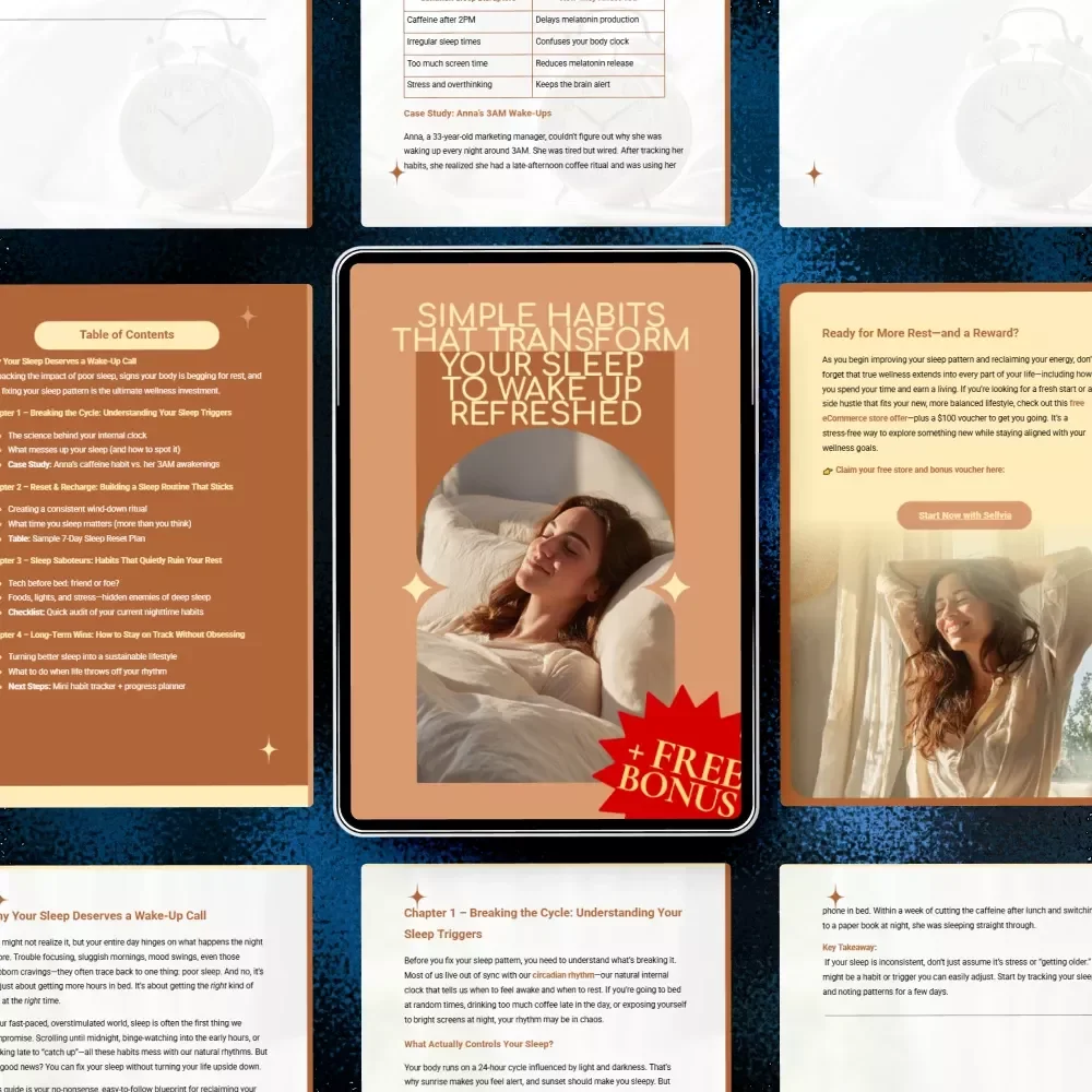 Simple Habits That Transform Your Sleep to Wake Up Refreshed | eBook Guide for Improving Your Sleep Pattern