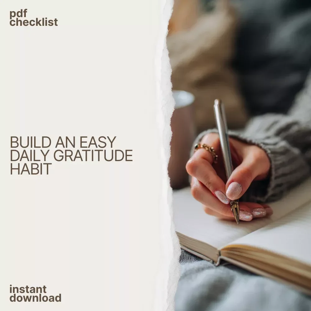 Gratitude Made Easy with This Feel-Good Checklist – Simple Gratitude Journal Prompts for Mental Health, Daily Mindfulness & Positive Habit Builder