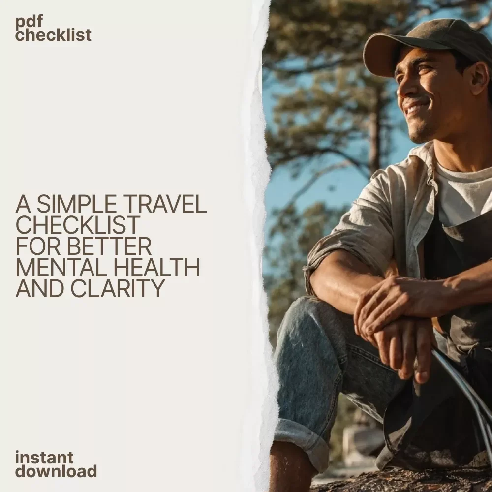 Travel Your Way to a Healthier Mind Checklist | Mental Health Benefits of Traveling | Self-Care Travel Planner | Digital Download