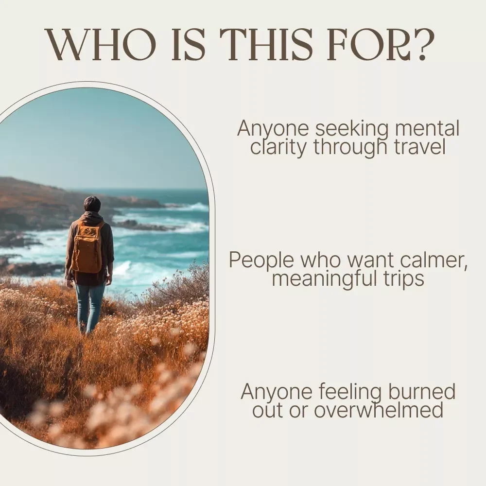 Travel Your Way to a Healthier Mind Checklist | Mental Health Benefits of Traveling | Self-Care Travel Planner | Digital Download
