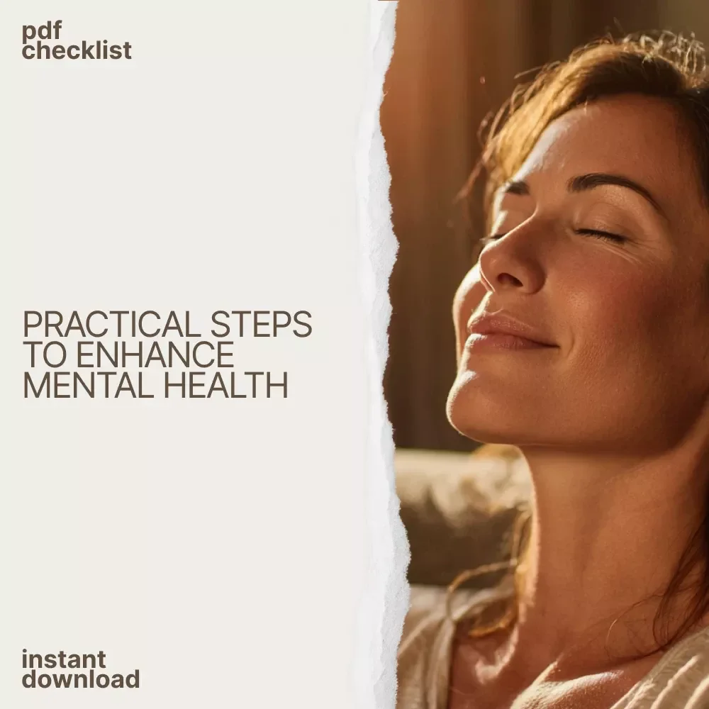 Your Wellness Checklist: Simple Steps to Boost Mental Health 🌱 - Digital Download Checklist