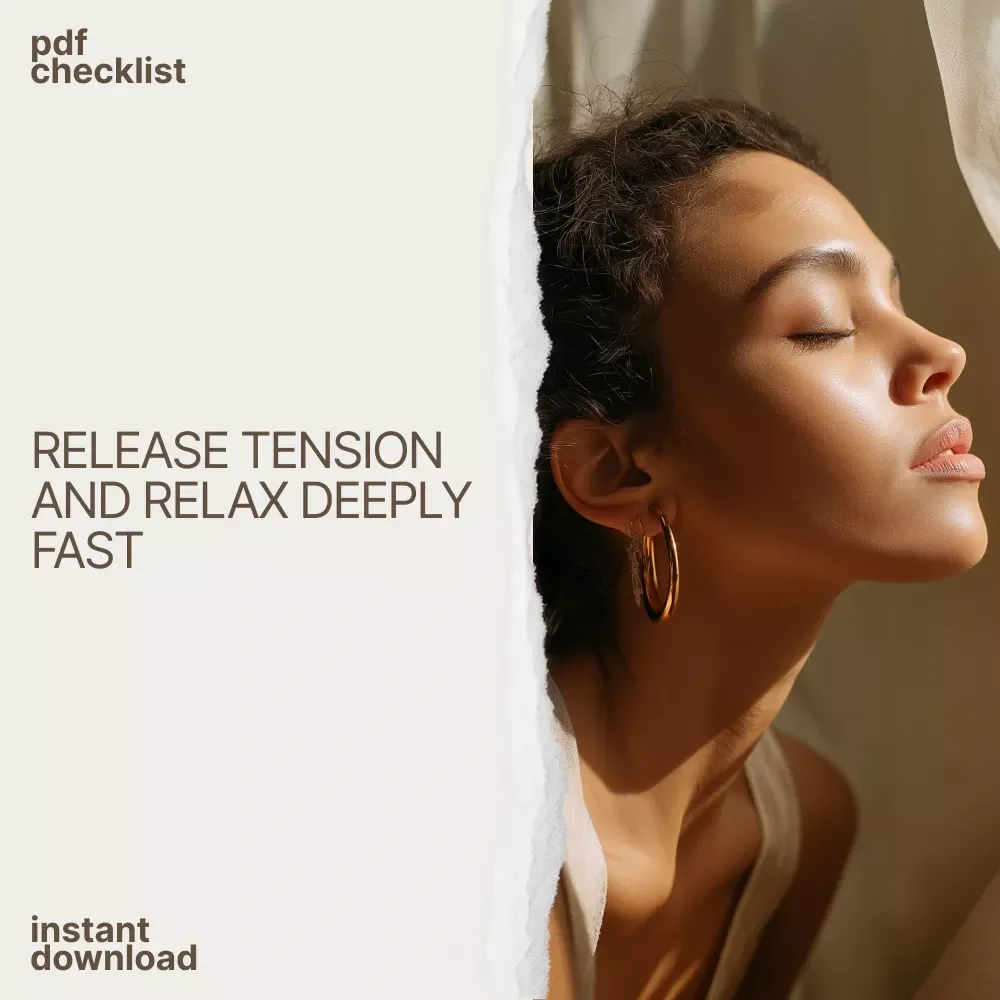 Relax and Recharge Checklist – Progressive Muscle Relaxation Daily Calm Routine, Stress Relief Printable, Anxiety & Sleep Support Digital Download