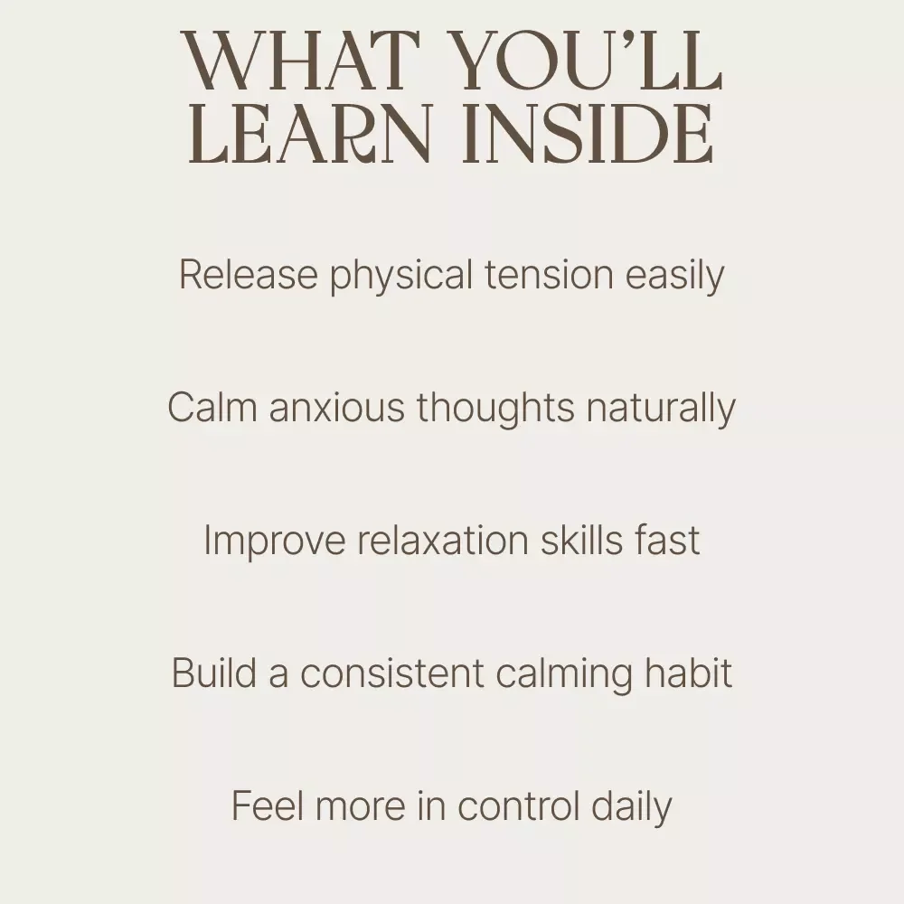 Mastering Progressive Muscle Relaxation for Anxiety | Digital Guide to Progressive Muscle Relaxation for Anxiety, Stress Relief & Daily Calm