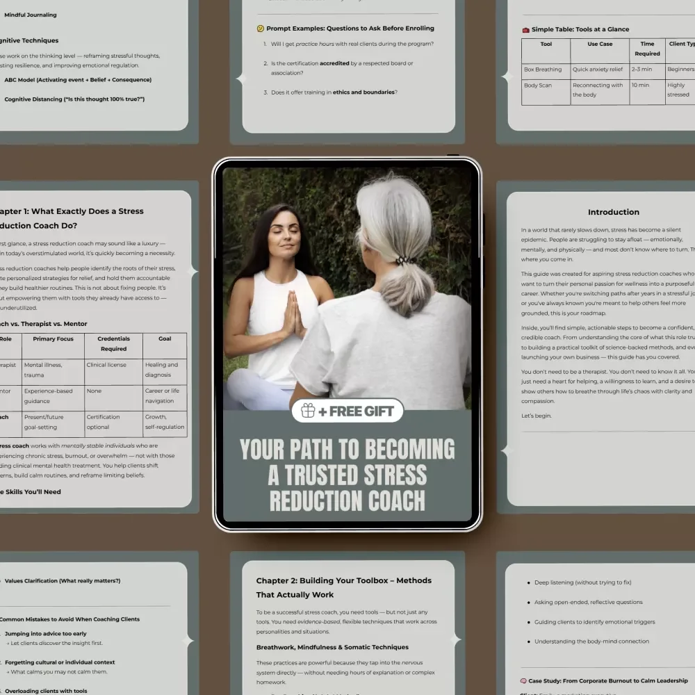 Your Path to Becoming a Trusted Stress Reduction Coach | Professional Guide to Start, Certify & Build a Meaningful Coaching Career