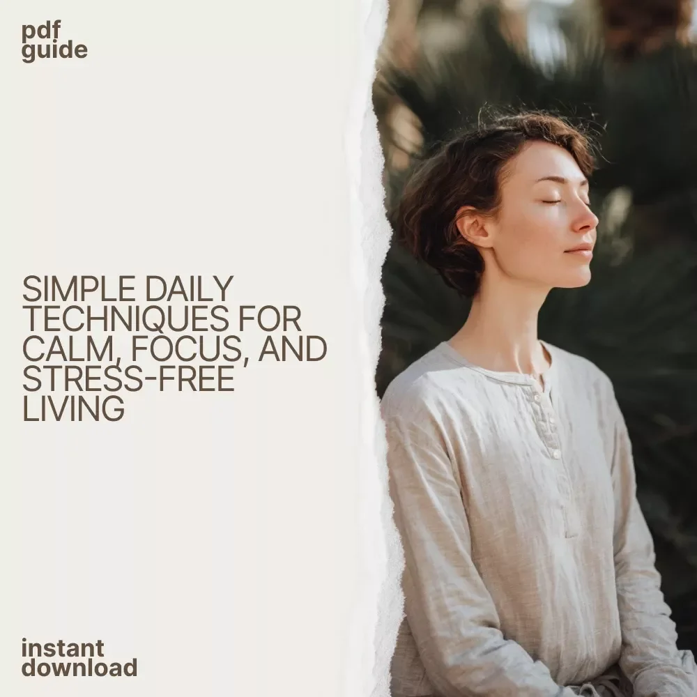 Relaxation Roadmap for Stress-Free Living – Printable Checklist of Relaxation Techniques for Stress, Daily Calm Habits, Mindfulness & Self-Care Guide