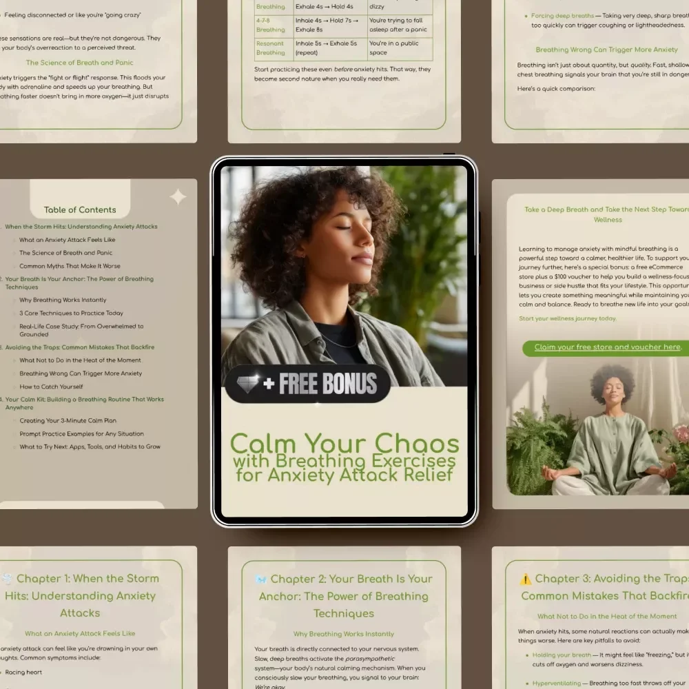 Calm Your Chaos with Breathing Exercises for Anxiety Attack Relief: A Digital Guide for Instant Anxiety Relief