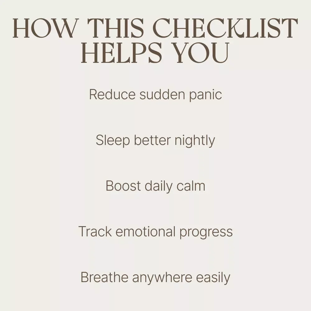 Breathe Your Calm Back: Actionable Checklist for Panic-Free Days – Breathing Exercises for Panic Attacks, Daily Calm Routine, AI-Assisted Mindfulness