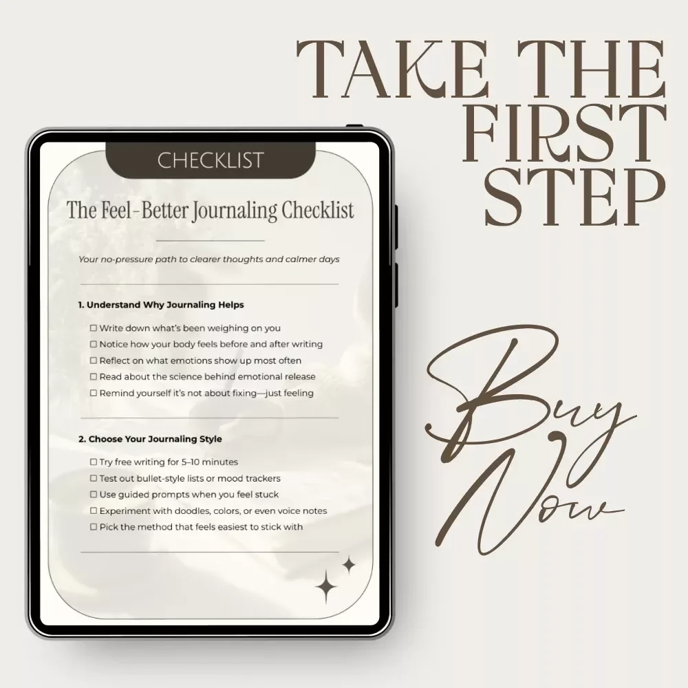 Emotional Healing – A Gentle Journaling Checklist: how to journal your feelings for mental health
