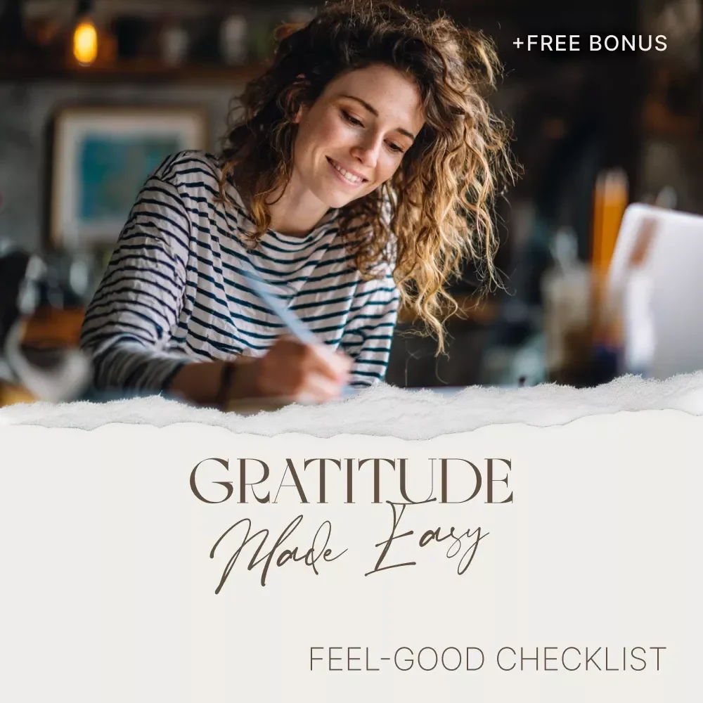 Gratitude Made Easy with This Feel-Good Checklist – Simple Gratitude Journal Prompts for Mental Health, Daily Mindfulness & Positive Habit Builder