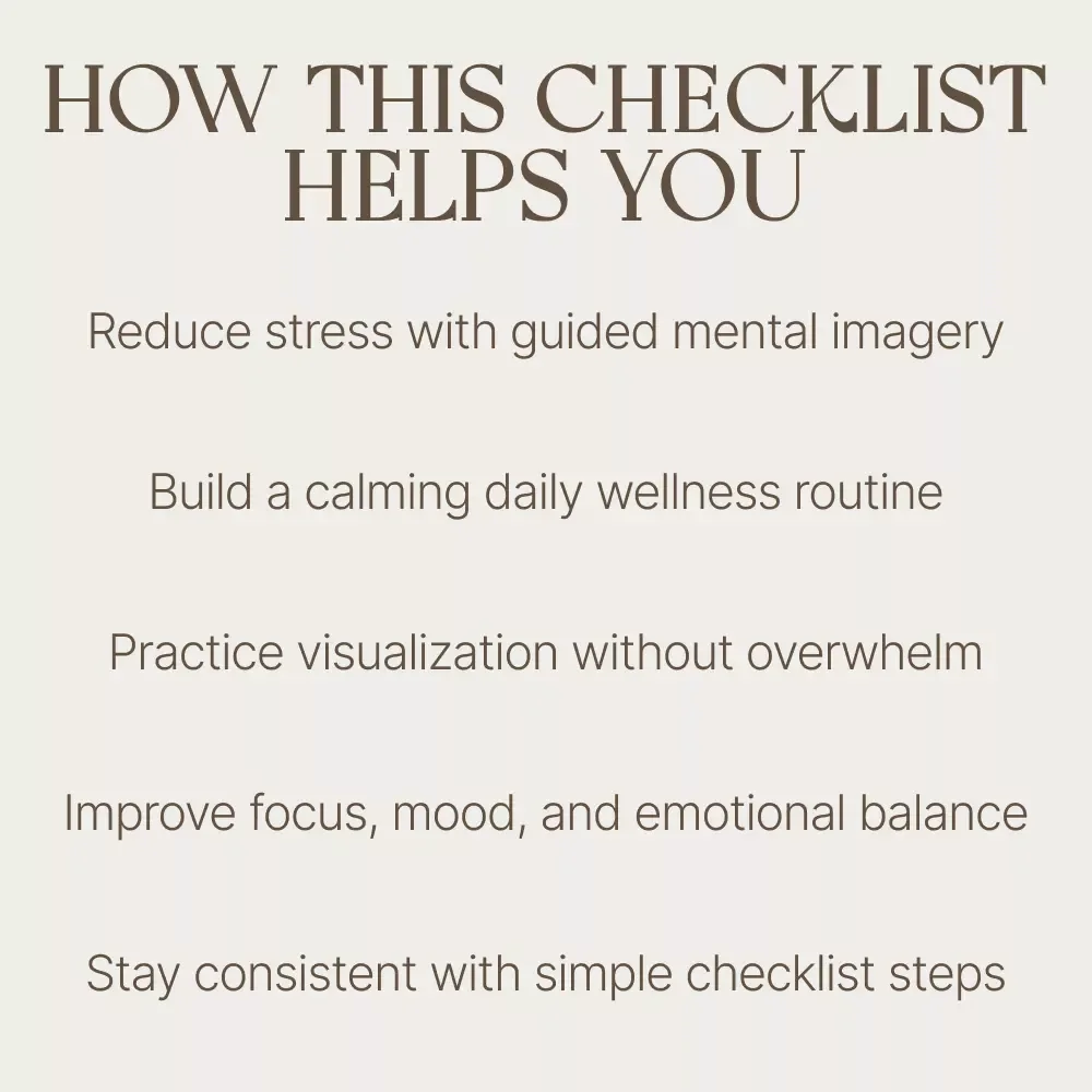 Your Stress-Free Visualization Checklist – Digital Download for Stress Relief, Mindfulness & Daily Calm Practice