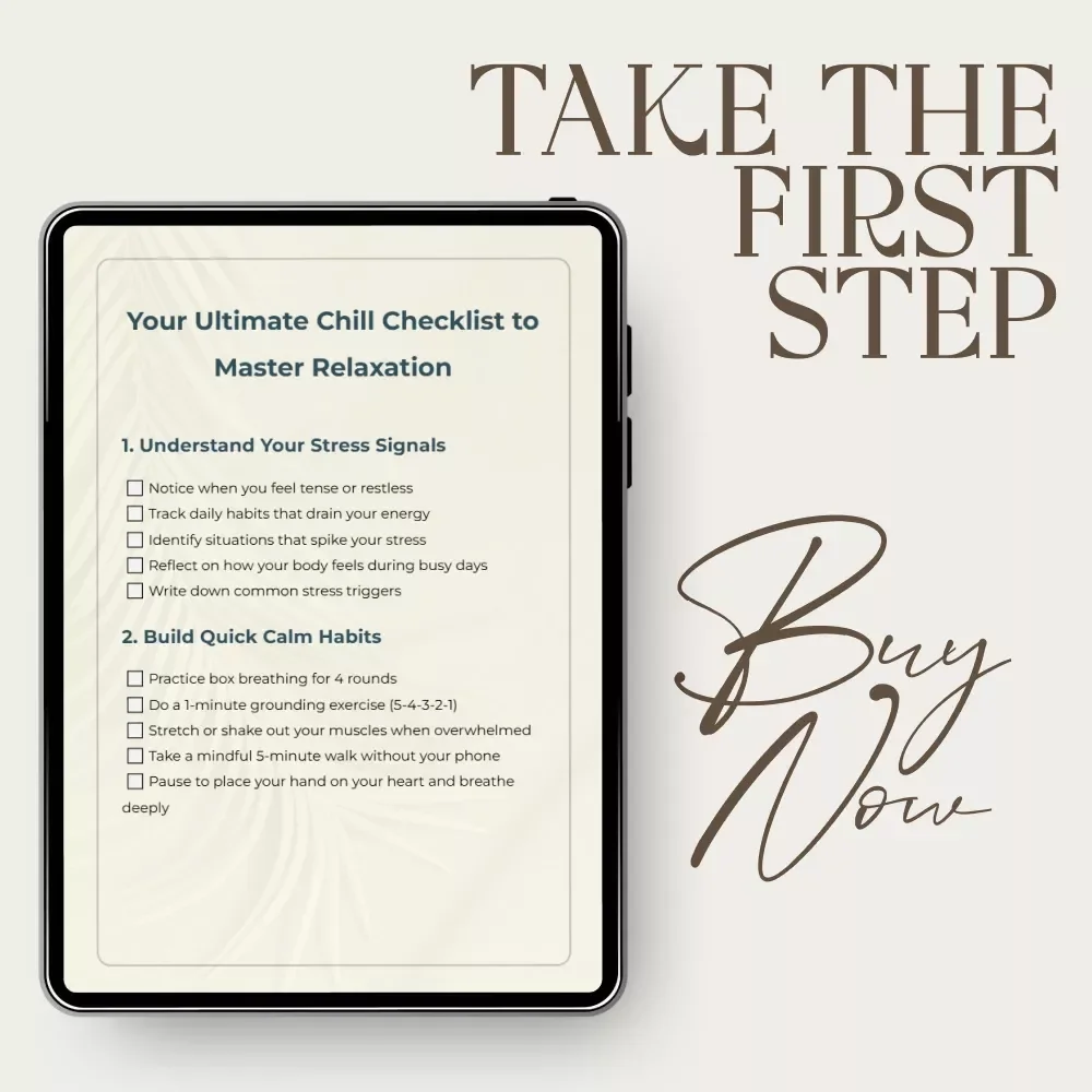 Your Ultimate Chill Checklist to Master Relaxation – Printable Self Care Checklist, Stress Relief Planner, Best Ways to Relax Guide, Mindfulness & Calm Routine Download