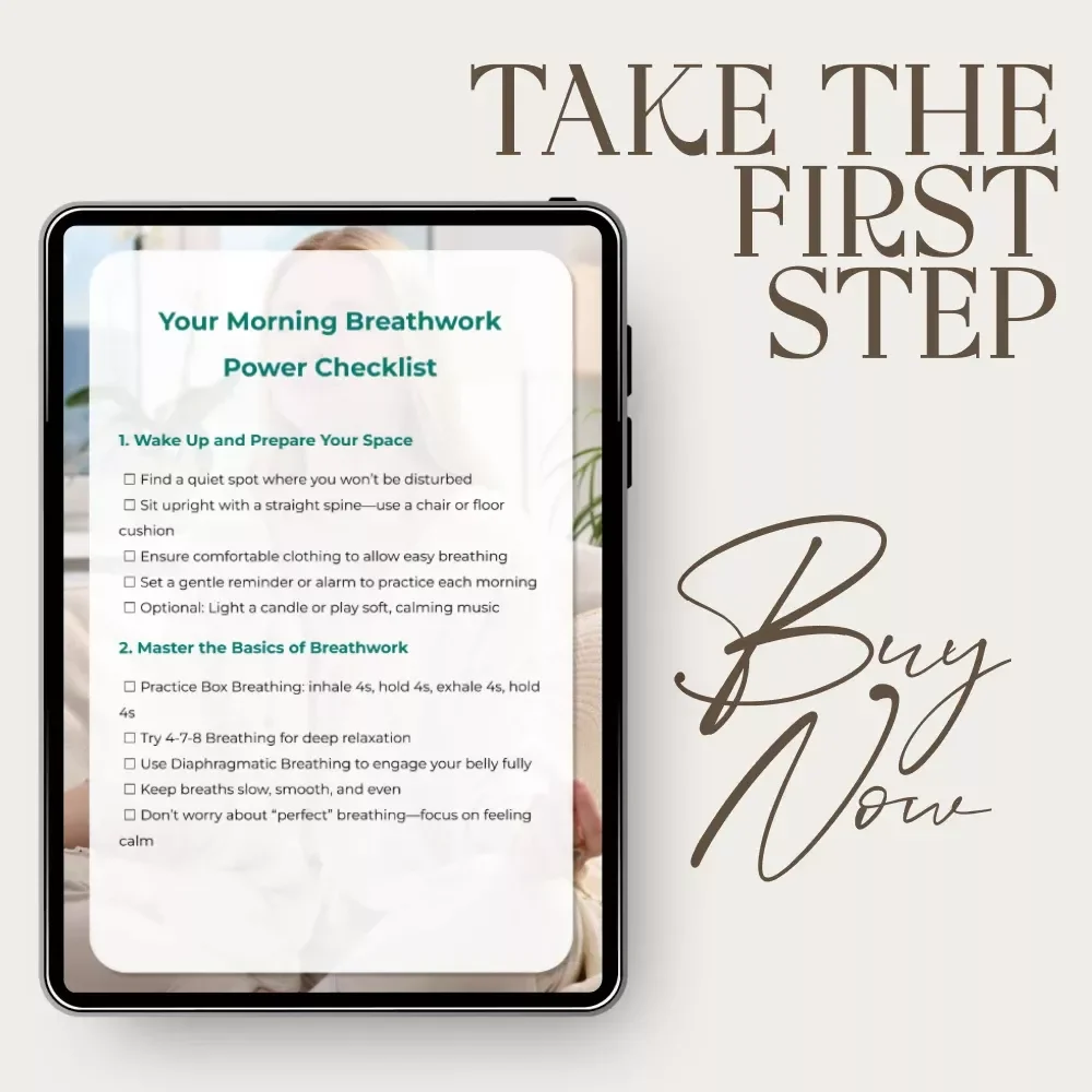 Your Morning Breathwork Power Checklist – Daily Breathwork Routine, Mindful Morning Habit, Calm Focus Energy Guide, Printable Digital Download