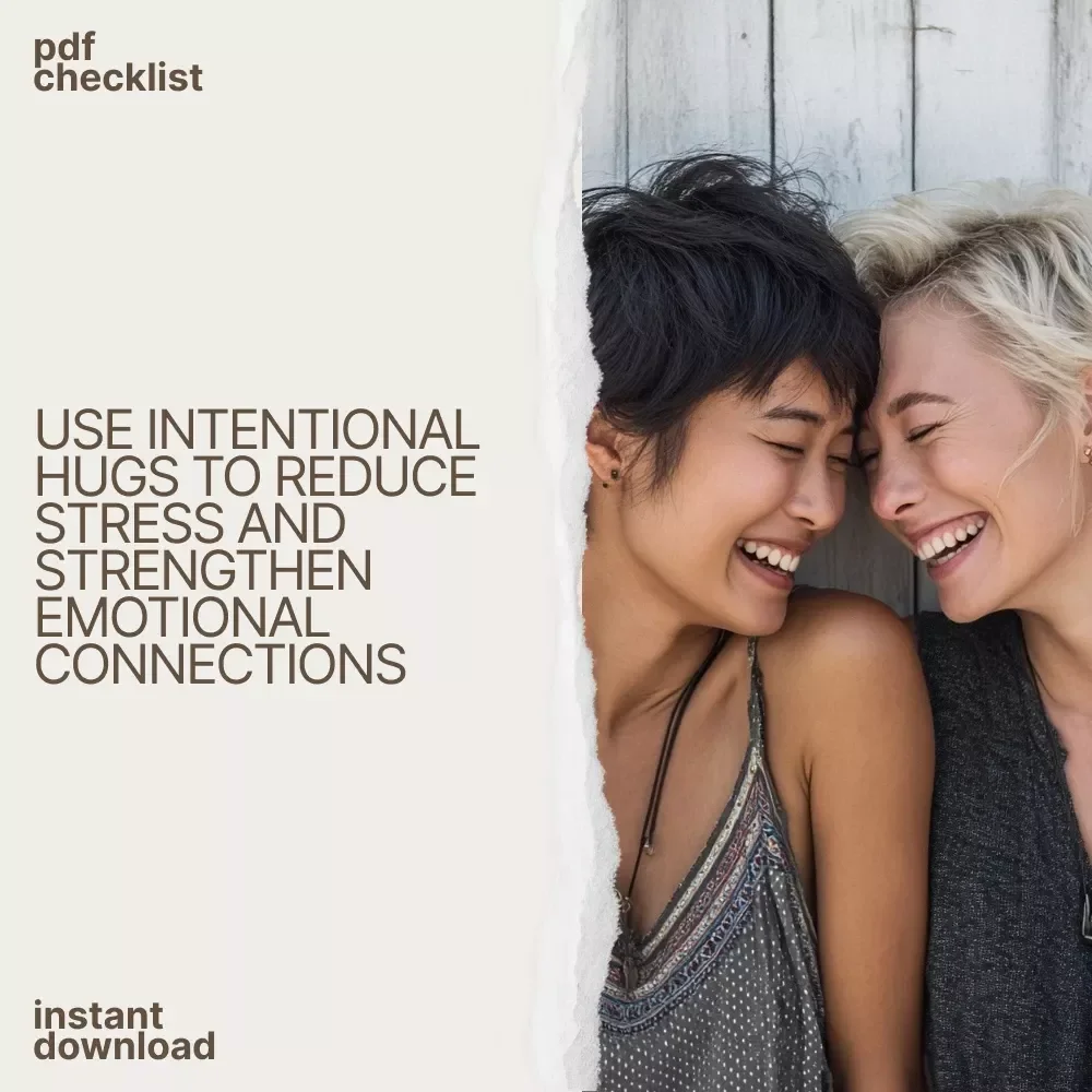 The Ultimate Hugging for Mental Health Checklist | Mindful Self-Care Printable | Benefits of Hugging for Mental Health Guide