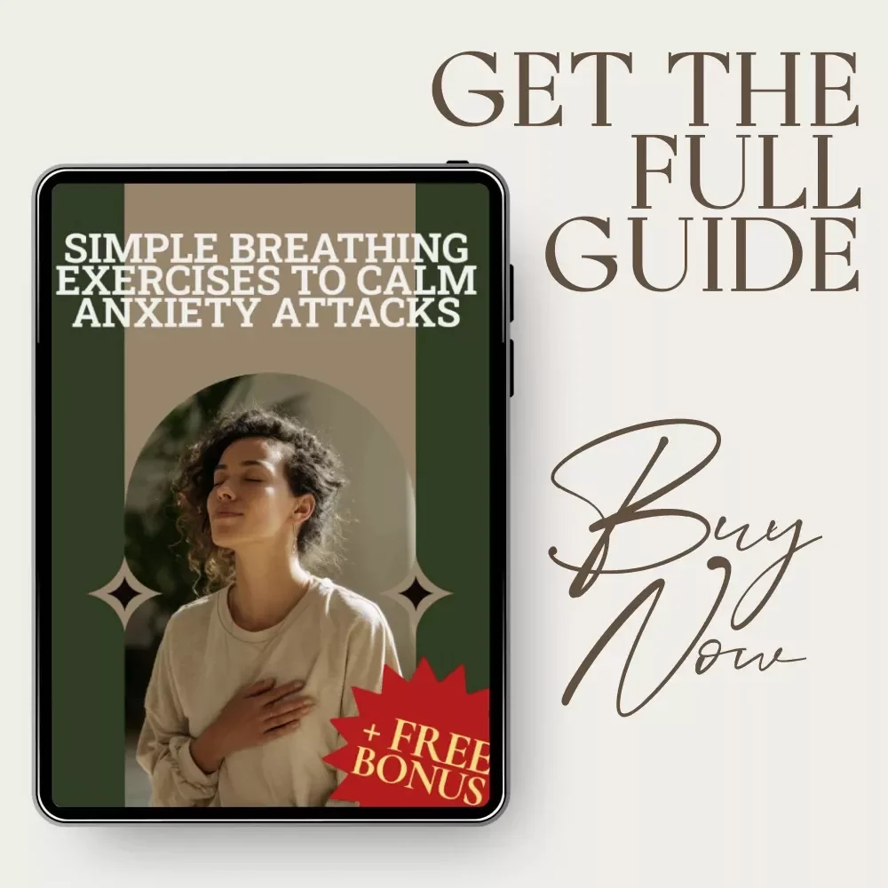 Simple Breathing Exercises to Calm Anxiety Attacks | Digital Download eBook on Breathing Techniques for Anxiety Relief