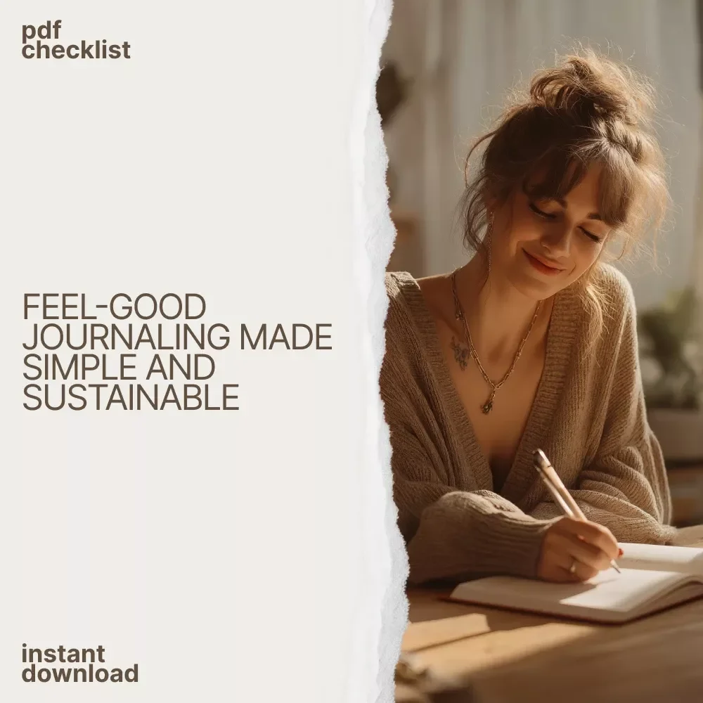 The Feel-Good Creative Journaling Checklist | A Gentle Guide to Creative Journaling for Mental Health | Printable Digital Download