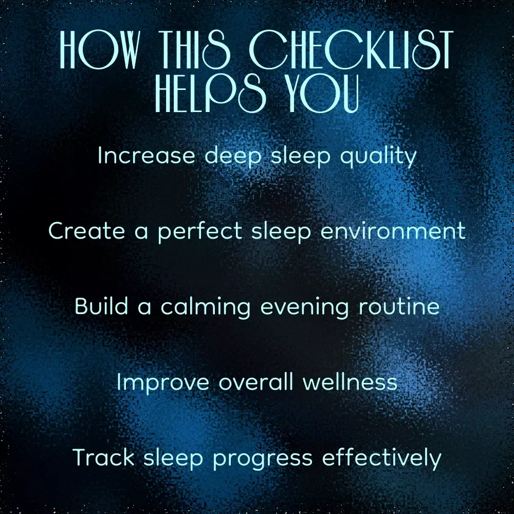 Sleep Like a Pro Checklist – How to Increase the Amount of Deep Sleep | Digital Download