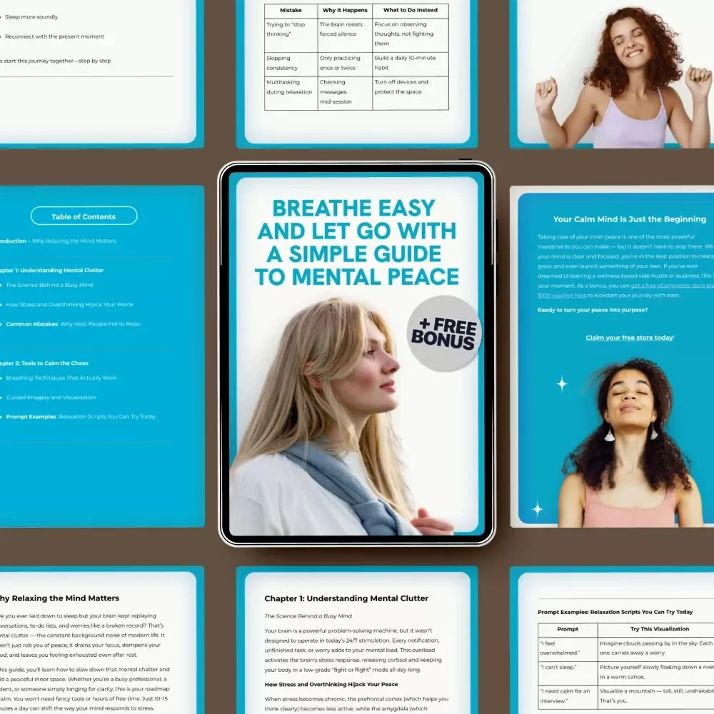 Breathe Easy and Let Go with a Simple Guide to Mental Peace - Mind Relaxing eBook for Stress Relief