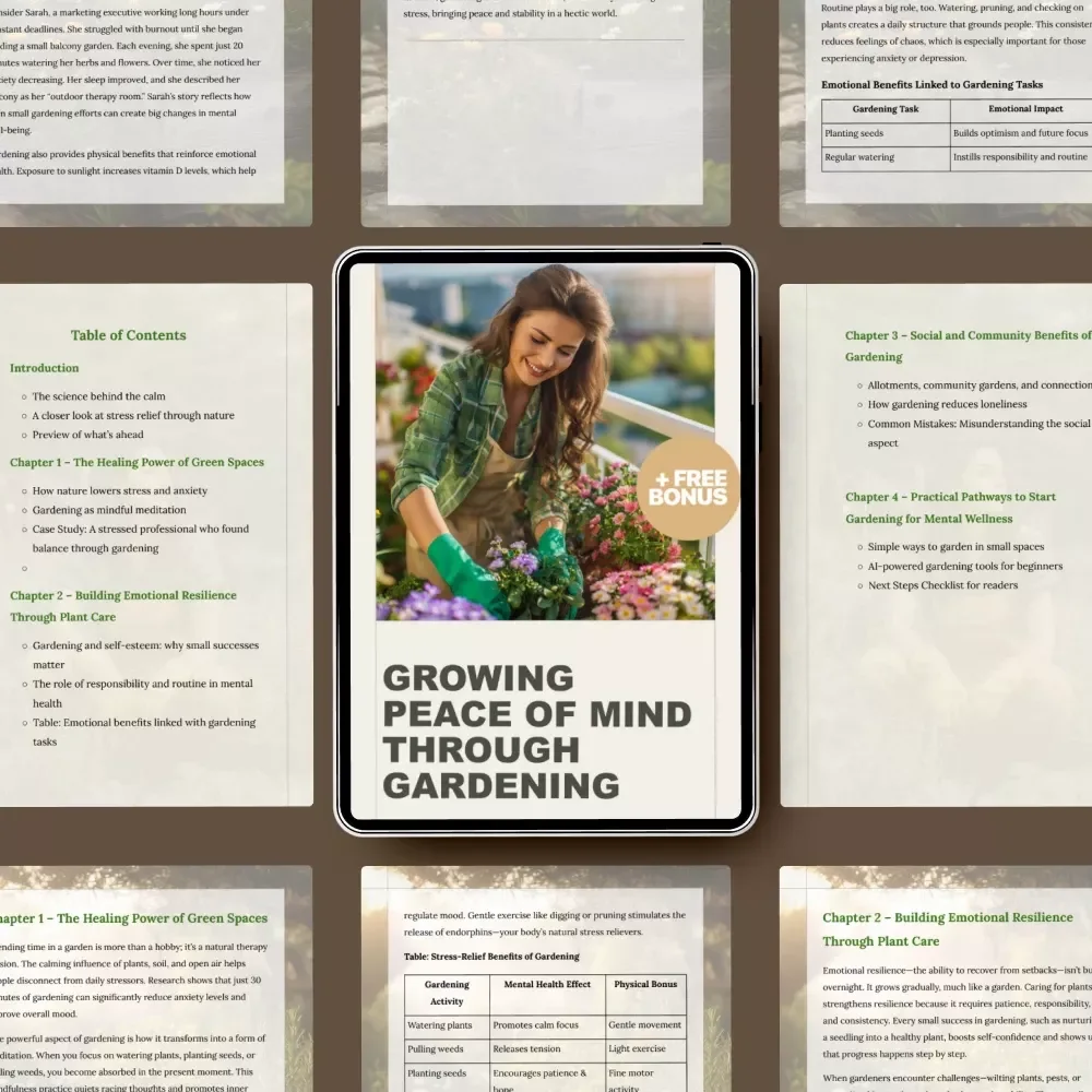 Growing Peace of Mind Through Gardening: A Guide to Mental Health Benefits of Gardening