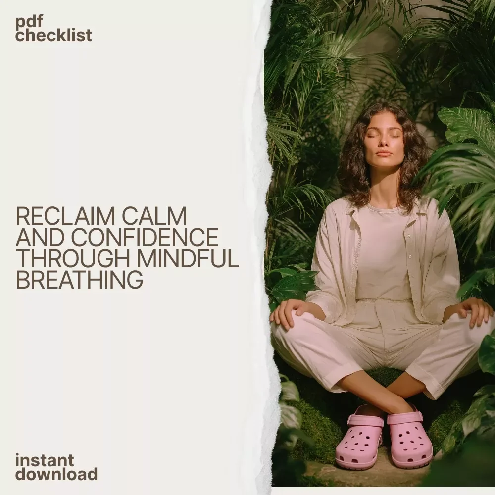 Breathe Easy Checklist to Reclaim Calm and Confidence – Digital Download, Breathwork Guide for Anxiety Relief, Daily Mindfulness & Stress Management