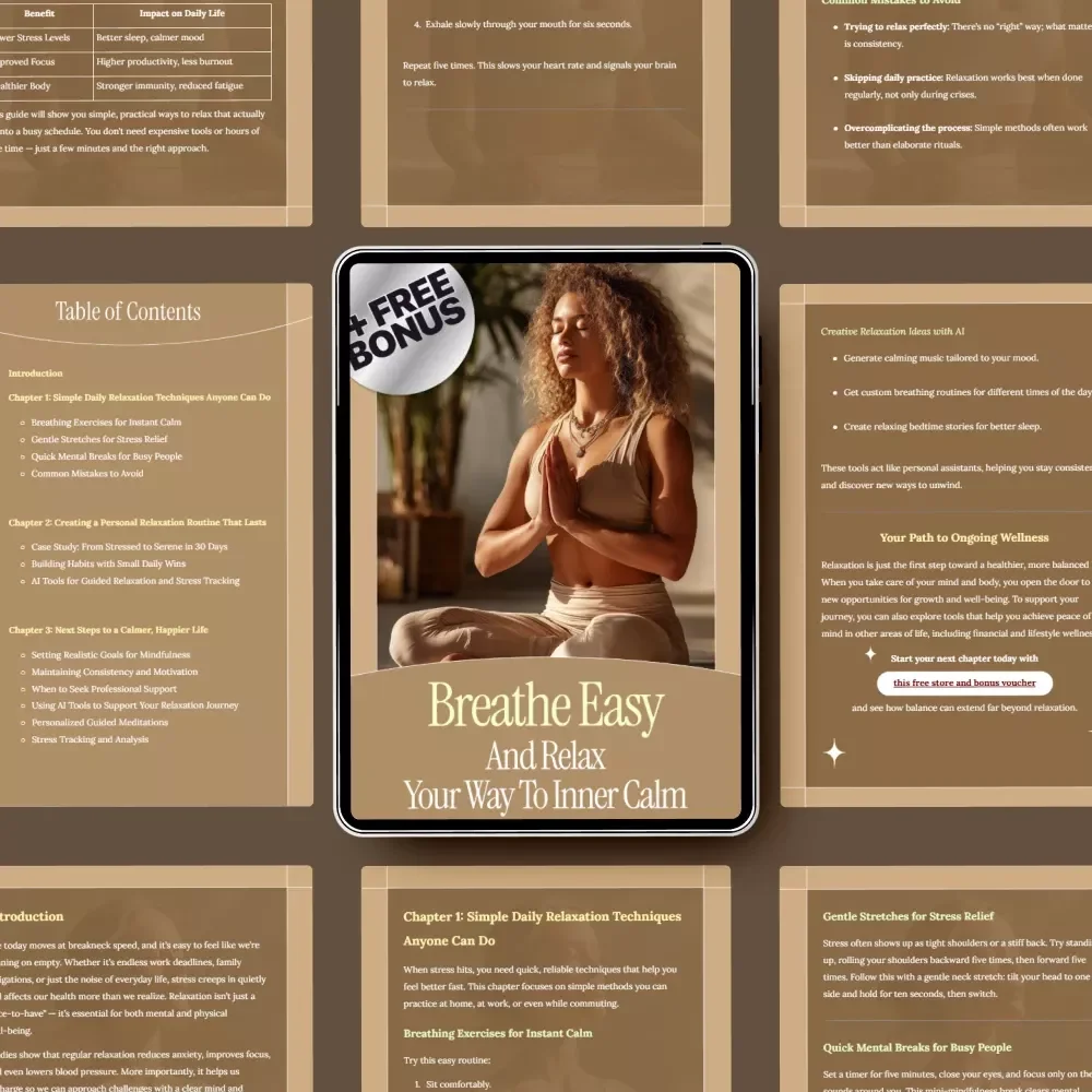 Breathe Easy and Relax Your Way to Inner Calm – Digital Guide with Simple Relaxation Exercises, Stress Relief & Daily Calm Routine