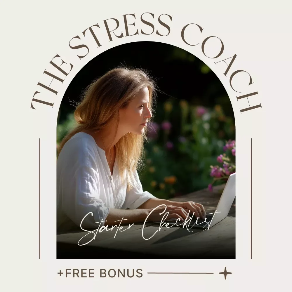 The Stress Coach Starter Checklist – Digital Download for Aspiring Stress Reduction Coach, Coaching Setup & Launch Guide