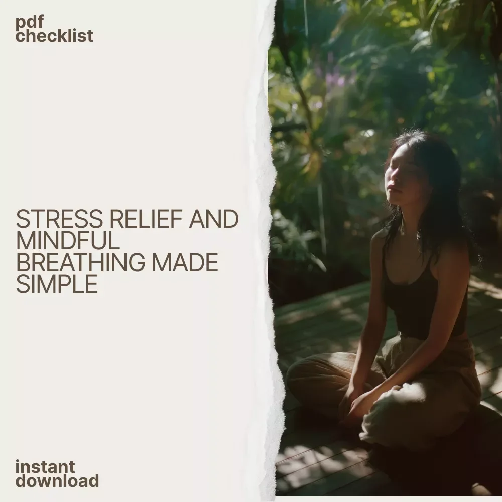 Breathe Easy Checklist: Stress-Busting Meditation Toolkit | Digital Download Guide for Mindfulness, Breathing Exercises, and Daily Meditation Practice