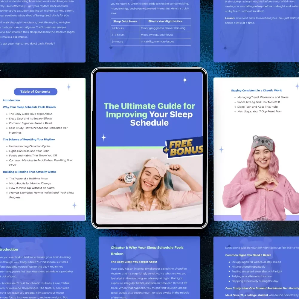 The Ultimate Guide for Improving Your Sleep Schedule | Digital Sleep Reset Guide | how to improve my sleep schedule
