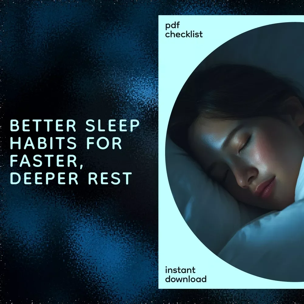 Sleep Smarter Checklist – How Do You Fall Asleep Faster Guide, Digital Download, Bedtime Routine Tips, AI-Assisted Sleep & Relaxation Techniques