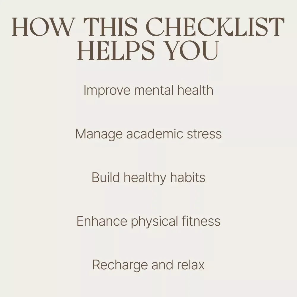The Ultimate Sanity-Saver Checklist for College Students: Mental Health Tips for College Students