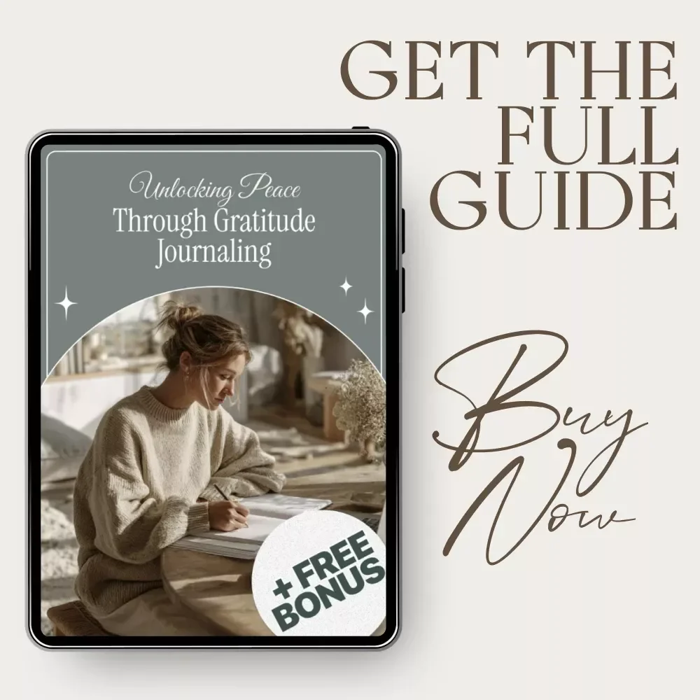 Unlocking Peace Through Gratitude Journaling – Guided Digital Journal for Calm & Clarity | Mindfulness Guide with Gratitude Journal Prompts for Mental Health