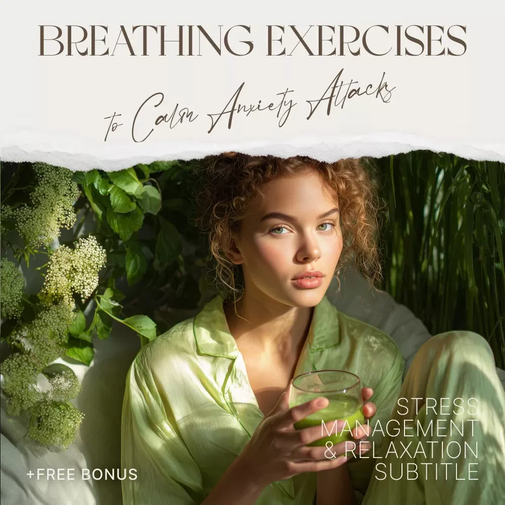 Simple Breathing Exercises to Calm Anxiety Attacks | Digital Download eBook on Breathing Techniques for Anxiety Relief
