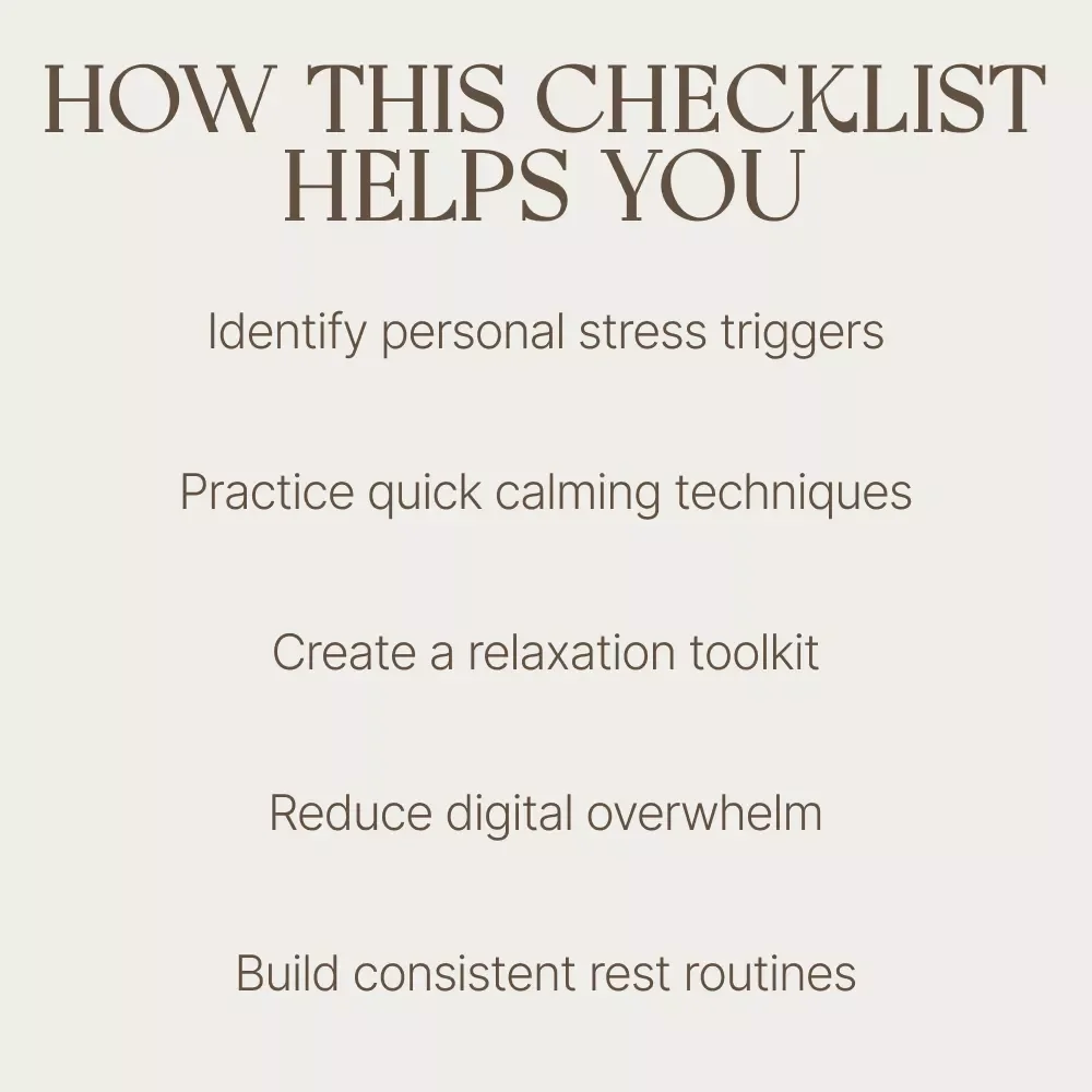 Your Ultimate Chill Checklist to Master Relaxation – Printable Self Care Checklist, Stress Relief Planner, Best Ways to Relax Guide, Mindfulness & Calm Routine Download